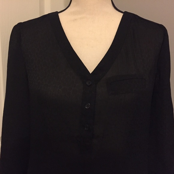 THE LIMITED Semi-Sheer 3/4 Length Sleeve Blouse - Picture 4 of 5